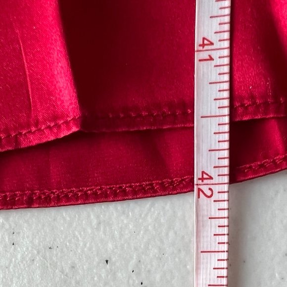 Maggy London Stunning Halter Style Midi Red Dress with Cummerbund Waist 10P - Picture 12 of 13